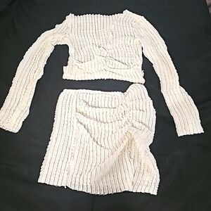 2 piece cream outfit